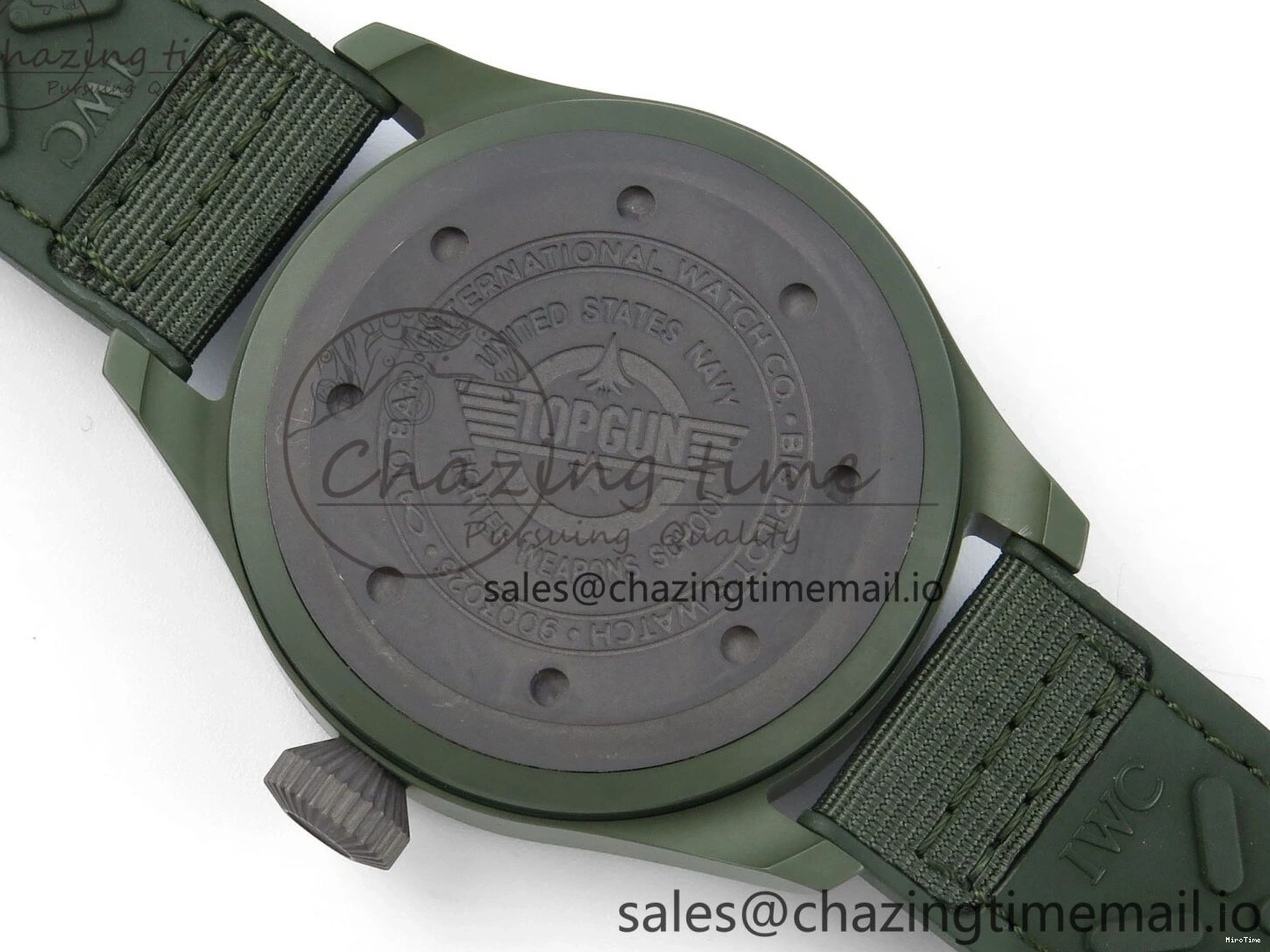 MIROTIME 0302 Big Pilot IW329802 M+F 1:1 Best Edition Green Dial on Green Nylon Strap MY Unique 7002
